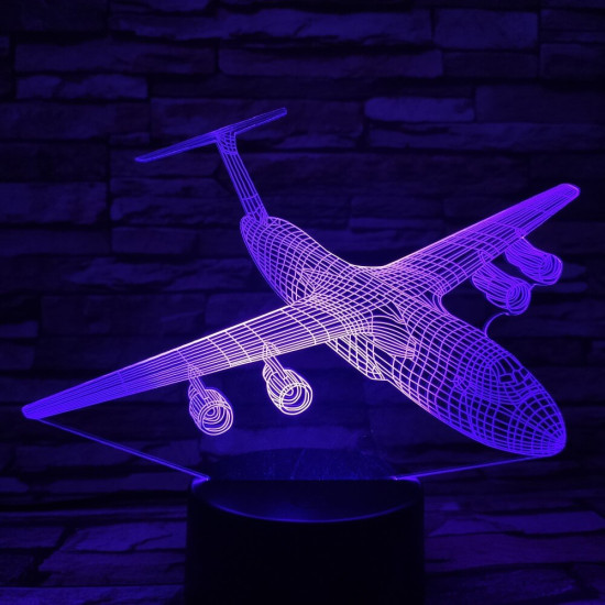 Utasszállító repülőgép 7 színű 3D led lámpa