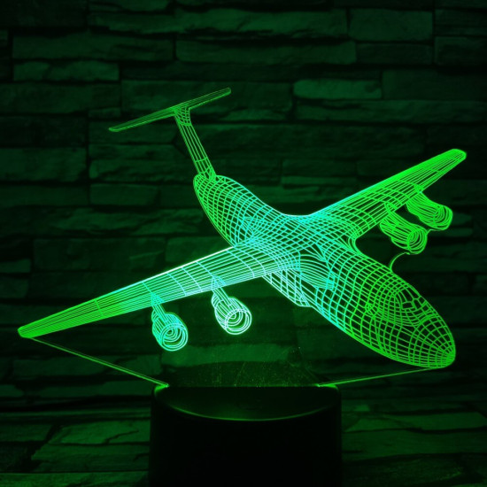 Utasszállító repülőgép 7 színű 3D led lámpa