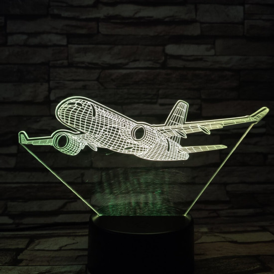 Airbus A220 repülőgép 7 színű 3D led lámpa