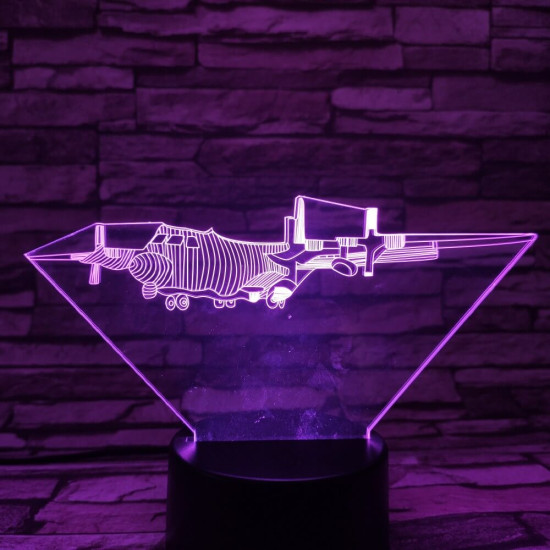 Katonai repülőgép 7 színű 3D led lámpa