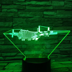 Katonai repülőgép 7 színű 3D led lámpa