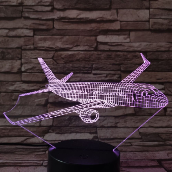 Utasszállító repülő 7 színű 3D led lámpa
