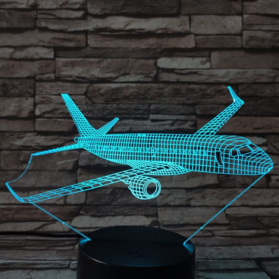 Utasszállító repülő 7 színű 3D led lámpa