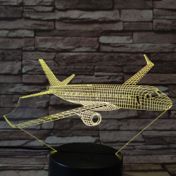 Utasszállító repülő 7 színű 3D led lámpa