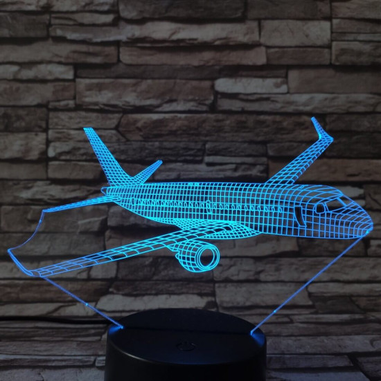 Utasszállító repülő 7 színű 3D led lámpa