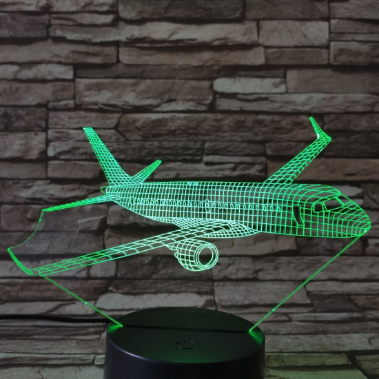 Utasszállító repülő 7 színű 3D led lámpa