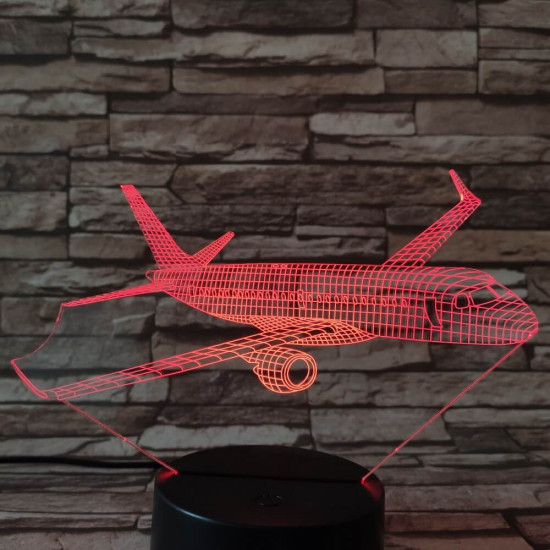 Utasszállító repülő 7 színű 3D led lámpa