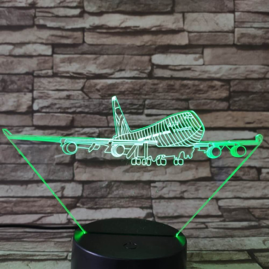 Repülő Utasszállító  7 színű 3D led lámpa