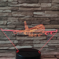 Repülő Utasszállító  7 színű 3D led lámpa