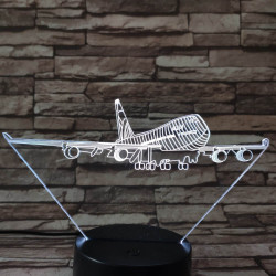 Repülő Utasszállító  7 színű 3D led lámpa