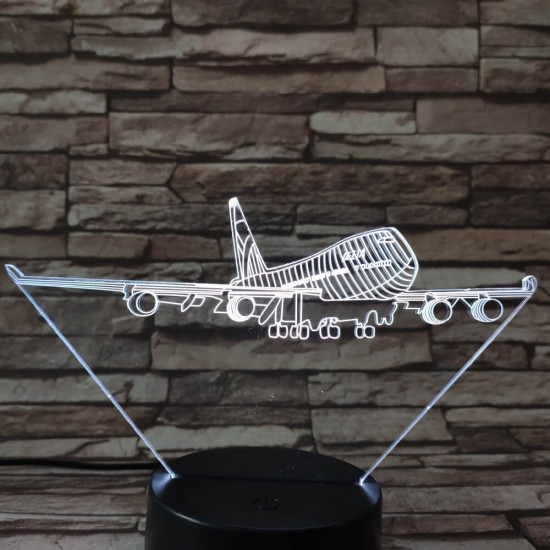 Repülő Utasszállító  7 színű 3D led lámpa