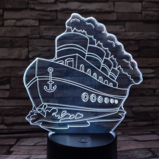 Hajó 3   3D led lámpa