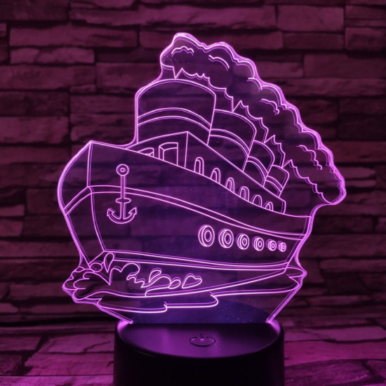Hajó 3   3D led lámpa