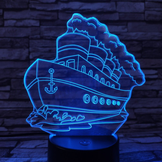 Hajó 3   3D led lámpa