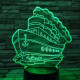 Hajó 3   3D led lámpa