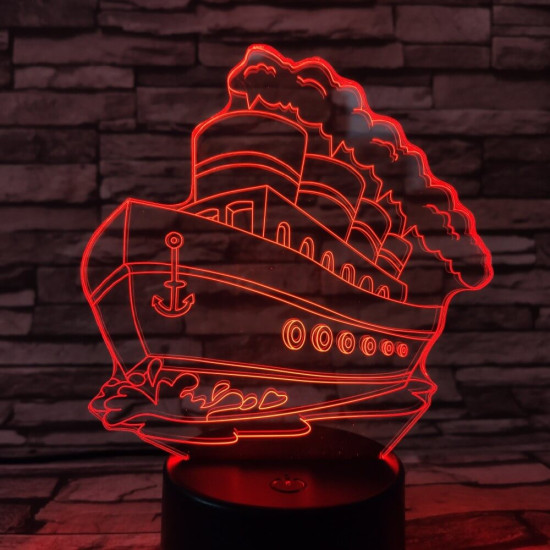 Hajó 3   3D led lámpa