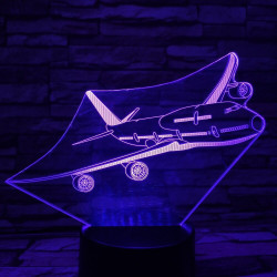 Repülő Utasszállító  7 színű 3D led lámpa