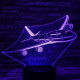 Repülő Utasszállító  7 színű 3D led lámpa