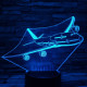 Repülő Utasszállító  7 színű 3D led lámpa
