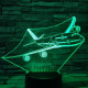 Repülő Utasszállító  7 színű 3D led lámpa