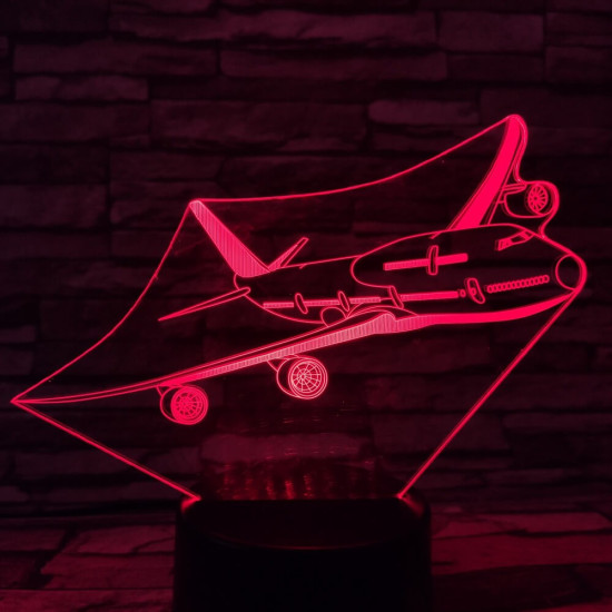 Repülő Utasszállító  7 színű 3D led lámpa