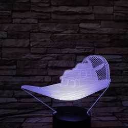 Hajó légpárnákkal 7 színű 3D led lámpa