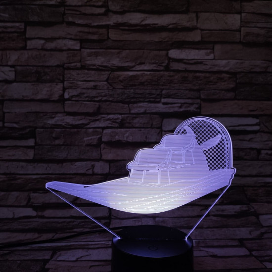 Hajó légpárnákkal 7 színű 3D led lámpa