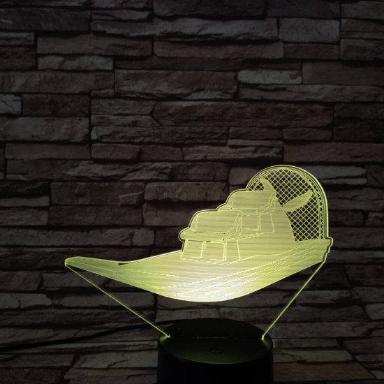 Hajó légpárnákkal 7 színű 3D led lámpa