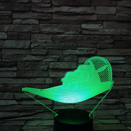 Hajó légpárnákkal 7 színű 3D led lámpa