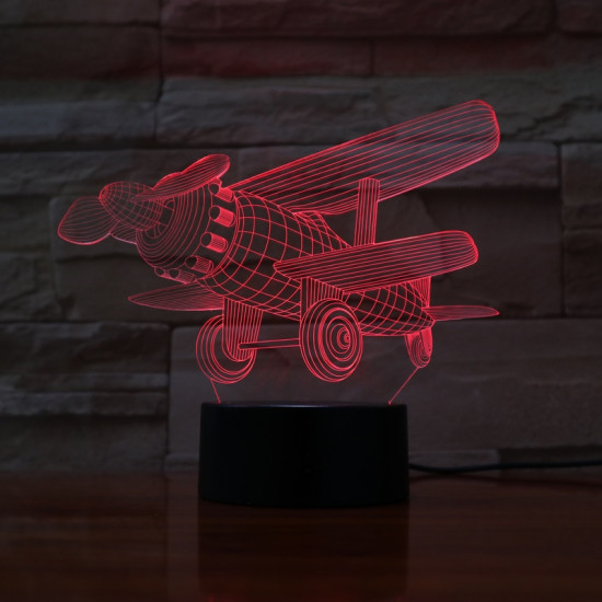Repülő dupla szárnyú 7 színű 3D led lámpa