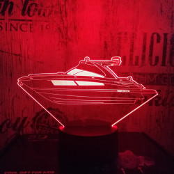 Jacht  7 színű  3D led lámpa