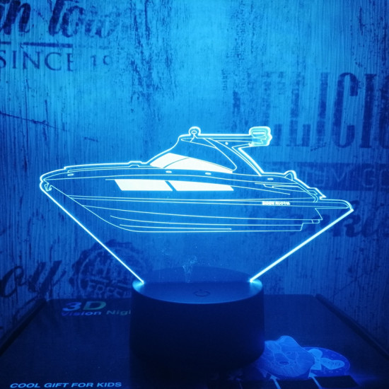 Jacht  7 színű  3D led lámpa
