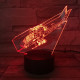 Helikopter 7 színű 3D led lámpa
