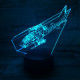 Helikopter 7 színű 3D led lámpa
