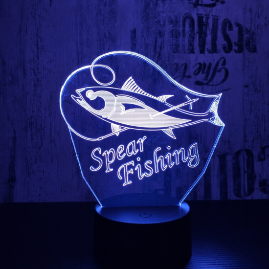 Lándzsás horgászat 7 színű 3D led lámpa