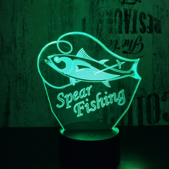 Lándzsás horgászat 7 színű 3D led lámpa