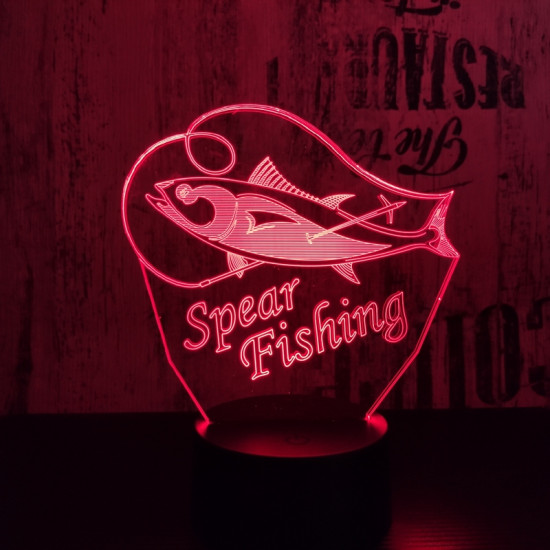 Lándzsás horgászat 7 színű 3D led lámpa