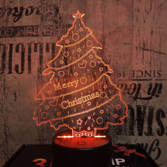 Karácsonyfa 3D led lámpa