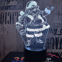 Télapó 7 színű 3D led lámpa