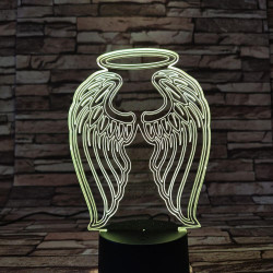 Angyal szárny 7 színű 3D led lámpa