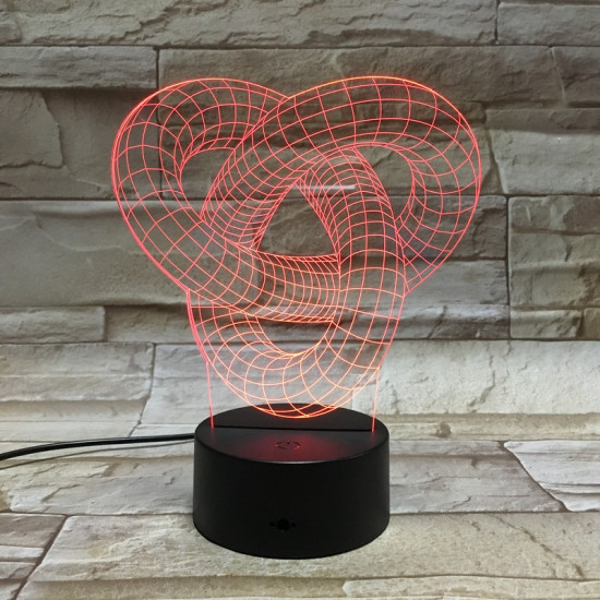 Hurok 7 színű 3D led lámpa