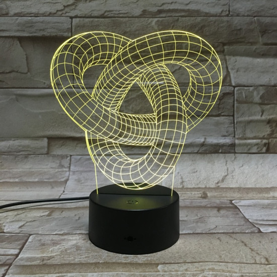 Hurok 7 színű 3D led lámpa