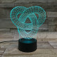 Hurok 7 színű 3D led lámpa