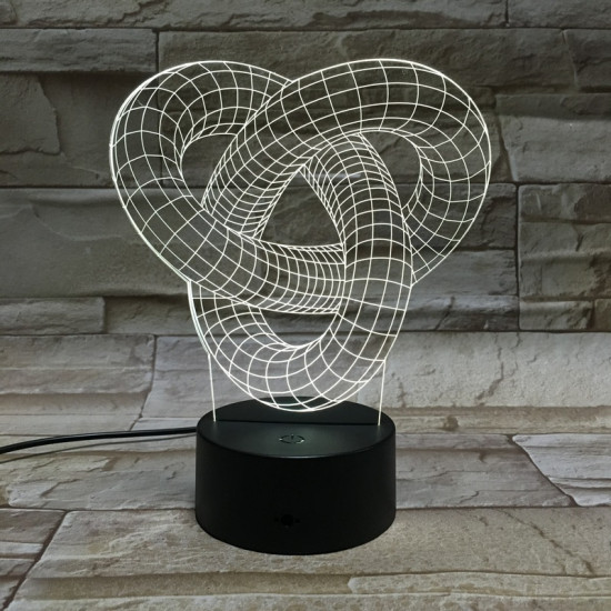 Hurok 7 színű 3D led lámpa
