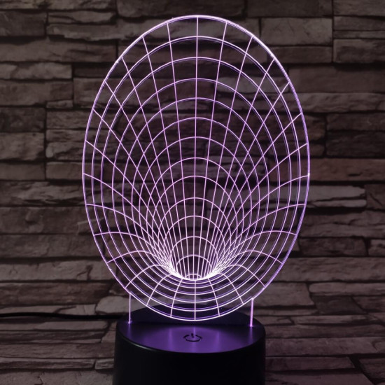 Féreglyuk 7 színű 3D led lámpa