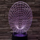 Féreglyuk 7 színű 3D led lámpa
