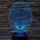 Féreglyuk 7 színű 3D led lámpa