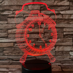 Ébresztő óra 7 színű 3D led lámpa