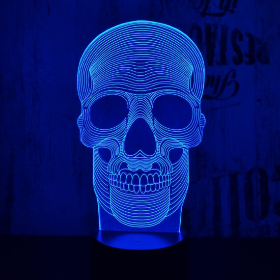 Koponya 3D led lámpa