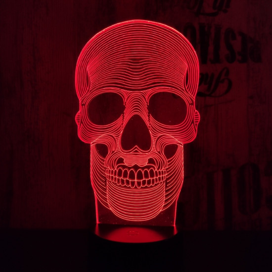 Koponya 3D led lámpa